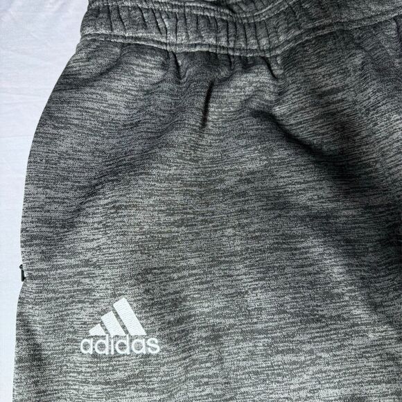 Adidas Sweatpants Mens Medium Climawarm Gray Athletic Logo Streetwear Fleece - Picture 5 of 14